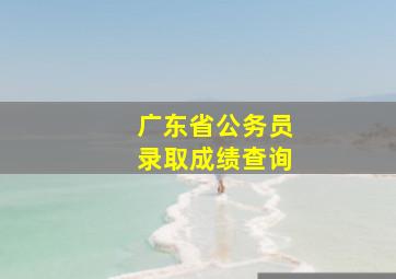 广东省公务员录取成绩查询