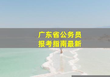 广东省公务员报考指南最新