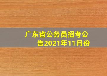 广东省公务员招考公告2021年11月份