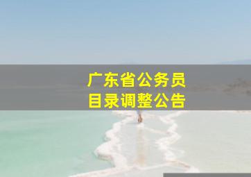 广东省公务员目录调整公告