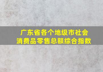 广东省各个地级市社会消费品零售总额综合指数