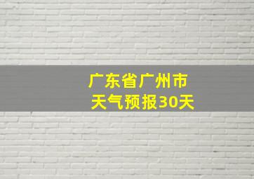 广东省广州市天气预报30天