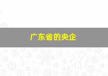 广东省的央企