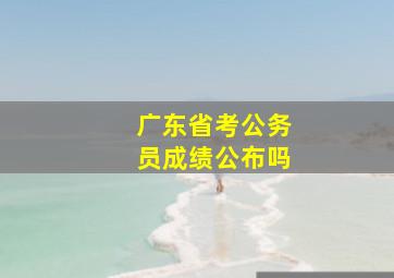 广东省考公务员成绩公布吗