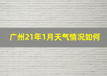 广州21年1月天气情况如何