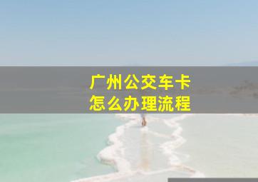 广州公交车卡怎么办理流程