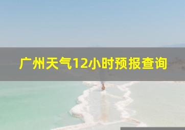 广州天气12小时预报查询