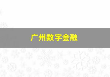 广州数字金融