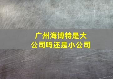 广州海博特是大公司吗还是小公司