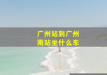 广州站到广州南站坐什么车