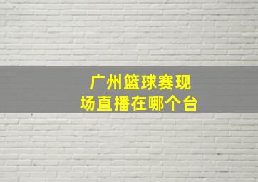 广州篮球赛现场直播在哪个台