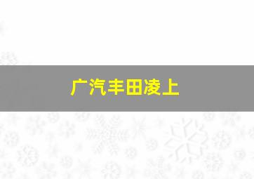 广汽丰田凌上