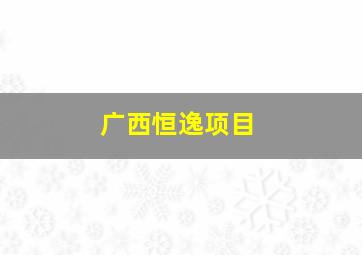 广西恒逸项目