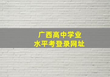 广西高中学业水平考登录网址