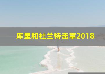 库里和杜兰特击掌2018