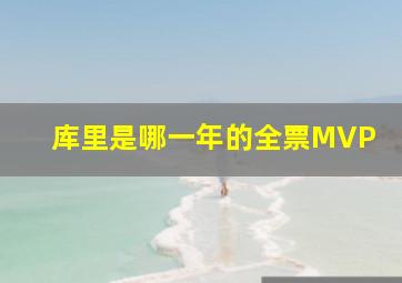 库里是哪一年的全票MVP