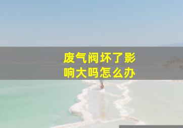 废气阀坏了影响大吗怎么办