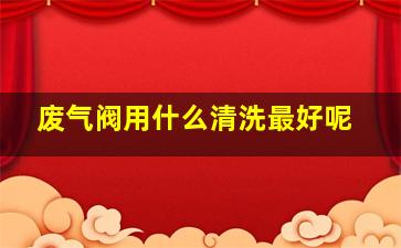 废气阀用什么清洗最好呢