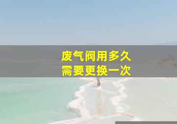 废气阀用多久需要更换一次