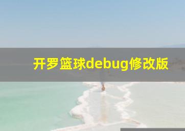 开罗篮球debug修改版