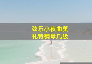 弦乐小夜曲莫扎特钢琴几级