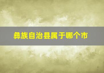 彝族自治县属于哪个市