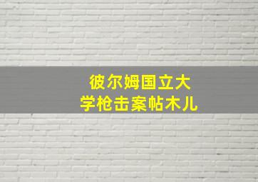 彼尔姆国立大学枪击案帖木儿