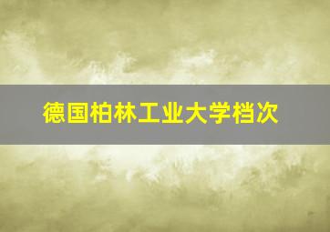 德国柏林工业大学档次