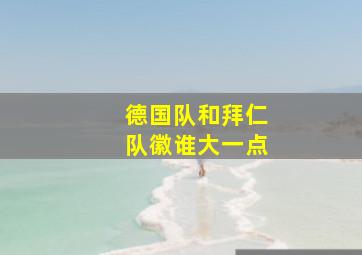 德国队和拜仁队徽谁大一点