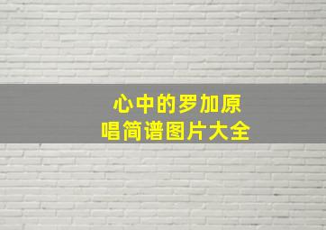 心中的罗加原唱简谱图片大全