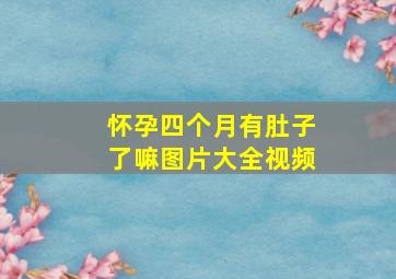 怀孕四个月有肚子了嘛图片大全视频