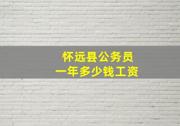 怀远县公务员一年多少钱工资