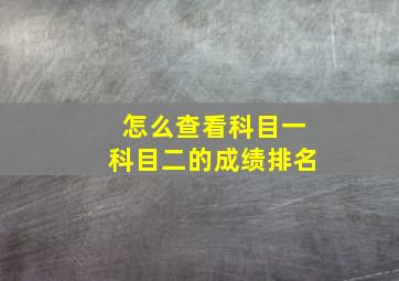 怎么查看科目一科目二的成绩排名