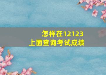 怎样在12123上面查询考试成绩