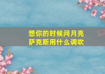 想你的时候问月亮萨克斯用什么调吹