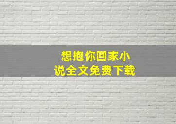 想抱你回家小说全文免费下载