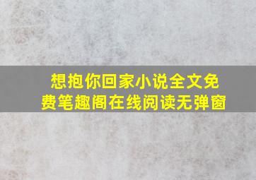 想抱你回家小说全文免费笔趣阁在线阅读无弹窗