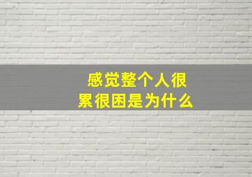 感觉整个人很累很困是为什么