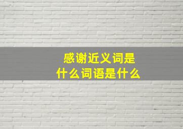 感谢近义词是什么词语是什么