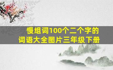 慢组词100个二个字的词语大全图片三年级下册