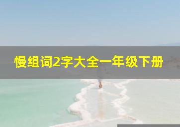 慢组词2字大全一年级下册