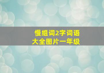 慢组词2字词语大全图片一年级