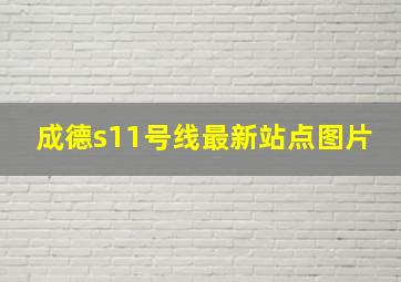 成德s11号线最新站点图片