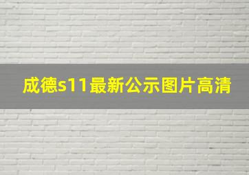 成德s11最新公示图片高清