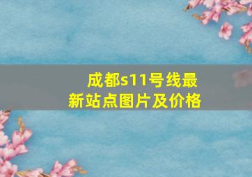 成都s11号线最新站点图片及价格