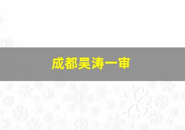 成都吴涛一审