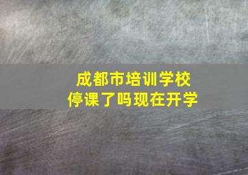 成都市培训学校停课了吗现在开学