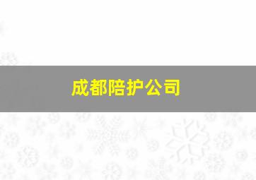 成都陪护公司