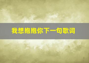 我想抱抱你下一句歌词