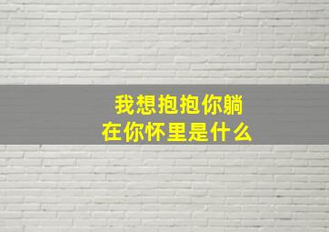 我想抱抱你躺在你怀里是什么